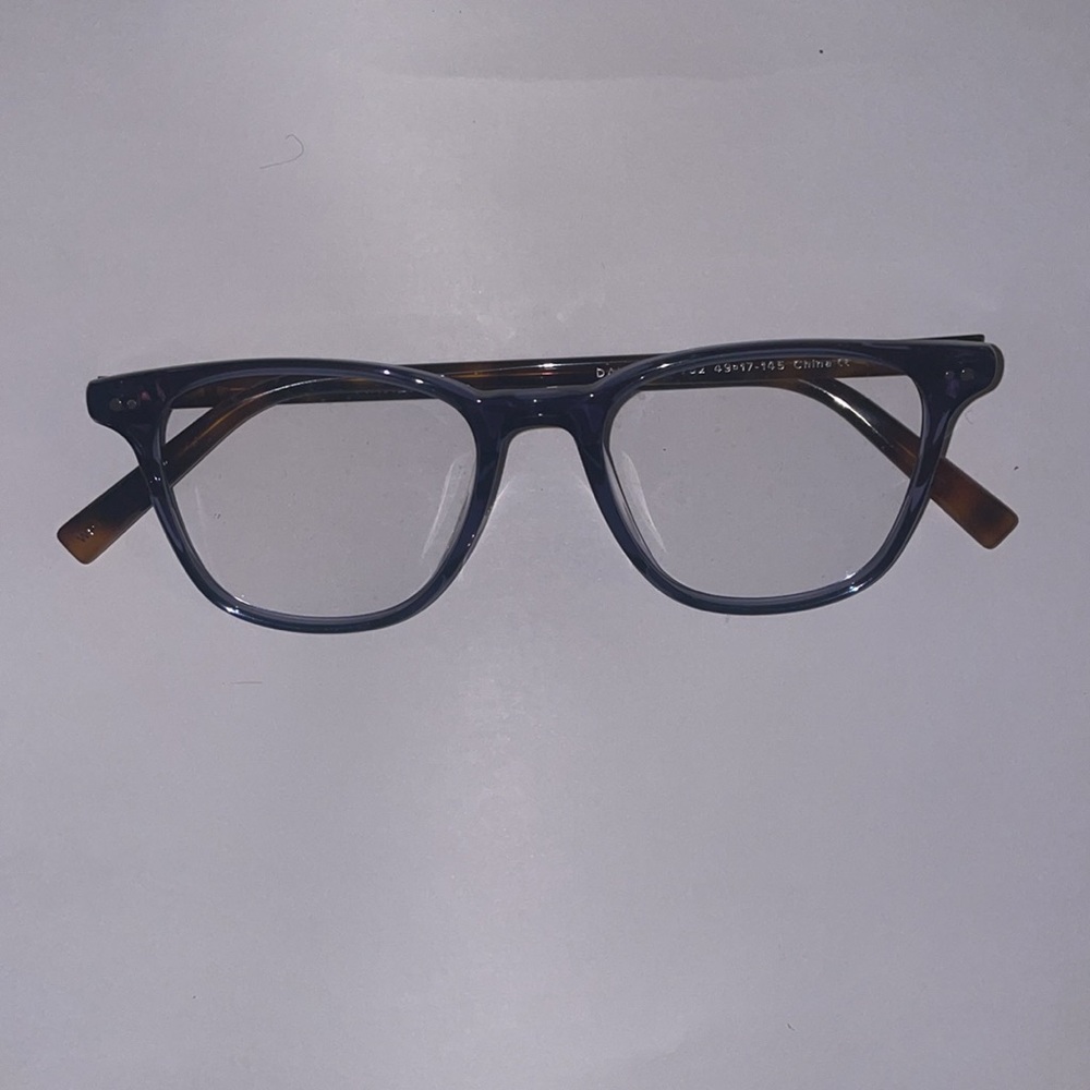 Warby Parker Dawson Azure crystal with oak